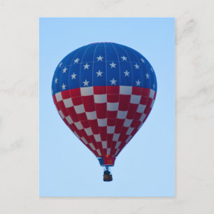 Ballon 6822 US Flagge Postkarte