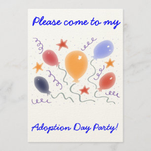 Ballon-Adoptions-TagesParty Einladung