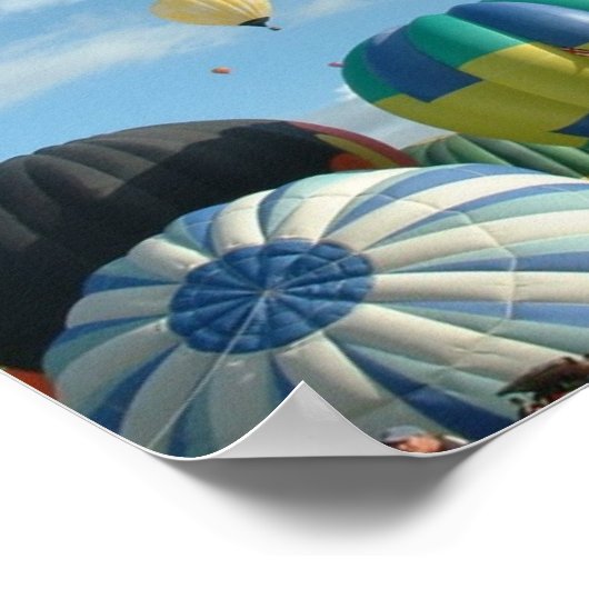 Ballon Albuquerque am Morgen Poster (Ecke)