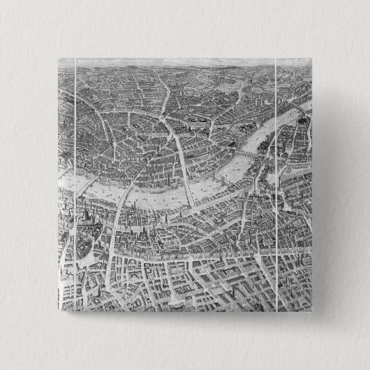 Ballon-Ansicht von London, 1851 Button (Vorderseite)
