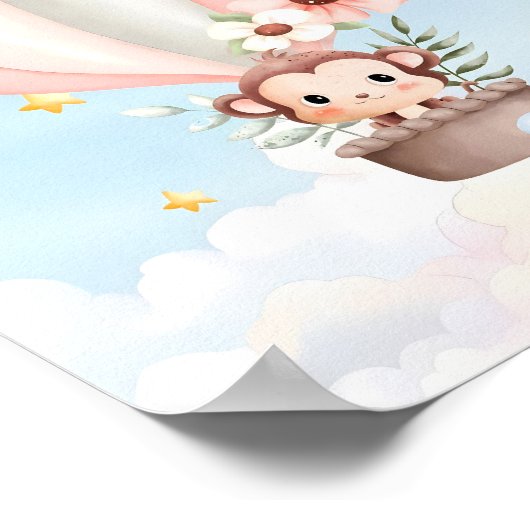 Ballon Baby Monkey Poster (Ecke)