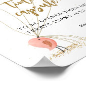 Ballon Babydusche Aquarell Kapsel Poster (Ecke)