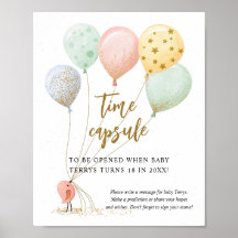 Ballon Babydusche Aquarell Kapsel