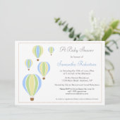 Ballon-Babyparty-Einladung Einladung (Stehend Vorderseite)