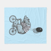 Ballon Bicycle Bear Fleecedecke (Vorderseite (Horizontal))