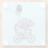 Ballon Bicycle Bear Glasuntersetzer (Rückseite)