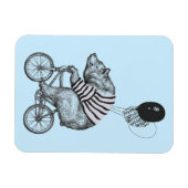 Ballon Bicycle Bear Magnet (Horizontal)