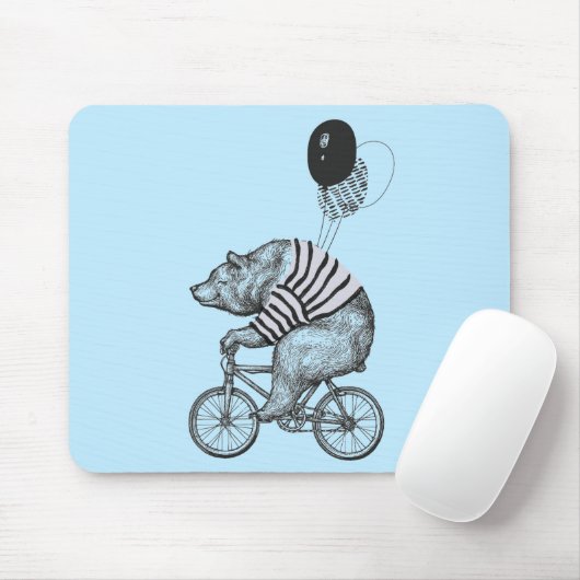 Ballon Bicycle Bear Mousepad (Mit Mouse)