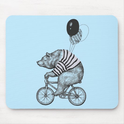 Ballon Bicycle Bear Mousepad (Vorne)