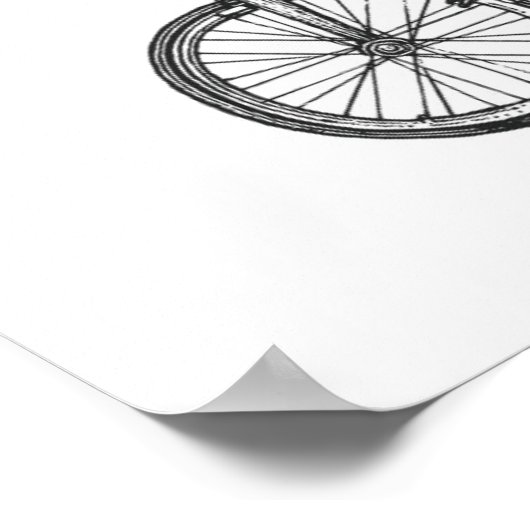 Ballon Bicycle Bear Poster (Ecke)