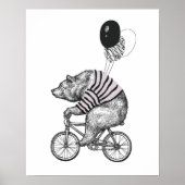 Ballon Bicycle Bear Poster (Vorne)