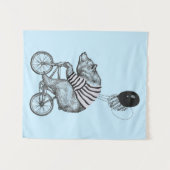 Ballon Bicycle Bear Wandteppich (Vorderseite (Horizontal))