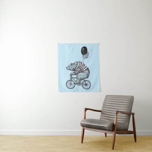 Ballon Bicycle Bear Wandteppich (Beispiel)