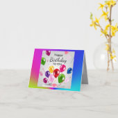 Ballon-Blast-Geburtstag Karte (Gelbe Blume)