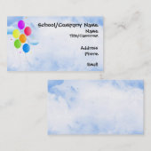 Ballon-Blumenstrauß-Visitenkarte Visitenkarte (Vorne/Hinten)