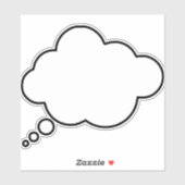 Ballon-Bubble-Sprache-Gedanken Aufkleber (Blatt)