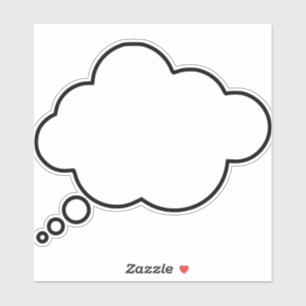 Ballon-Bubble-Sprache-Gedanken Aufkleber