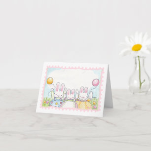 Ballon Bunny Birthday Card Karte