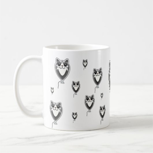 ballon cat mugs kaffeetasse (Links)