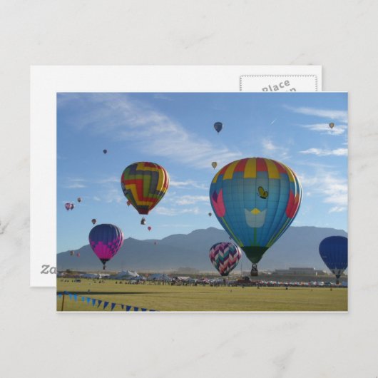 Ballon-Cluster Postkarte (Vorne/Hinten)