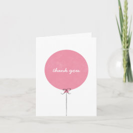 Ballon Danke-Card - Rose Dankeskarte
