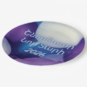 Ballon-Design Neujahrspapierteller auf Armenisch  Pappteller (Schrägansicht)