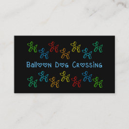 Ballon Dog Crossing Business Cards Visitenkarte