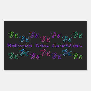 Ballon Dog Crossing Stickers
