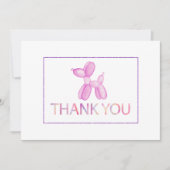 Ballon Dog Kinder Danke Karte (Vorderseite)