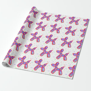 Ballon Dog Party Wrapping Paper Geschenkpapier