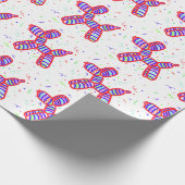 Ballon Dog Party Wrapping Paper Geschenkpapier (Ecke)