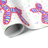 Ballon Dog Party Wrapping Paper Geschenkpapier (Rolleneckpunkt)