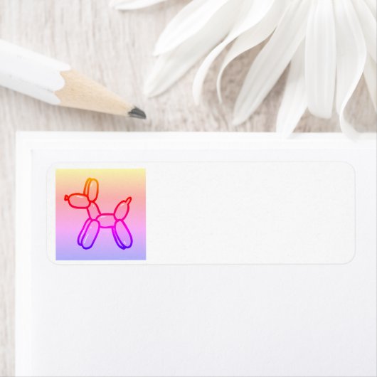 Ballon Dog Rücksendeadressen-Aufkleber oder Sticke (Insitu)