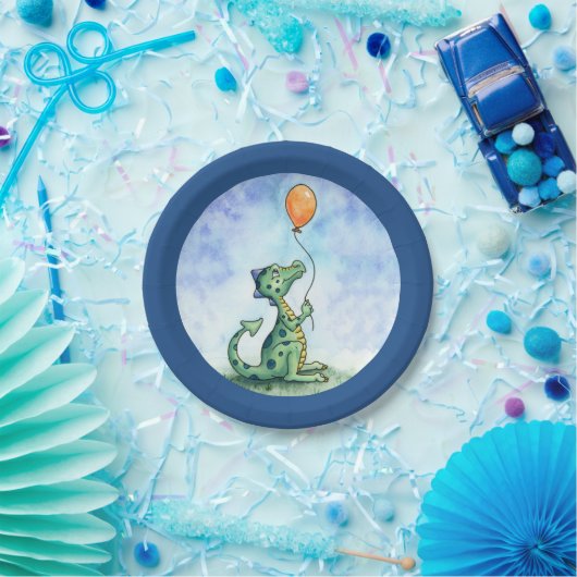 Ballon-Drache 7" Pappteller (Party)