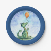 Ballon-Drache 7" Pappteller (Vorderseite)
