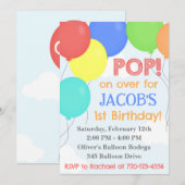 Ballon Einladung zum Geburtstag, Ballon Einladung (Vorne/Hinten)