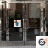 Ballon Elefant Fensteraufkleber (Büro Tür)