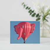 Ballon-Elefant Postkarte (Stehend Vorderseite)