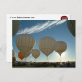 Ballon Fiesta Gas Ballooning Postkarte (Vorne/Hinten)