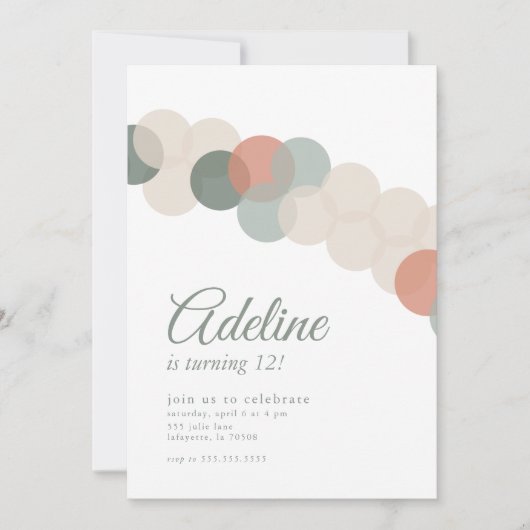 Ballon Garland Geburtstagsfeier Einladung (Vorderseite)