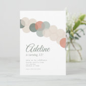 Ballon Garland Geburtstagsfeier Einladung (Stehend Vorderseite)