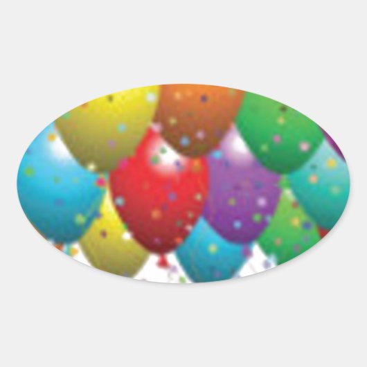 ballon_Geburstag_card_custom-r11e61ed9b9074290b Ovaler Aufkleber (Vorderseite)
