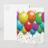 ballon_Geburstag_card_custom-r11e61ed9b9074290b Postkarte (Vorne/Hinten)