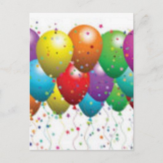 ballon_Geburstag_card_custom-r11e61ed9b9074290b Postkarte (Vorderseite)