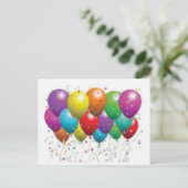 ballon_Geburstag_card_custom-r11e61ed9b9074290b Postkarte (Stehend Vorderseite)