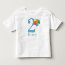 Ballon Geburtstags-Shirt mit Alter für Kinder