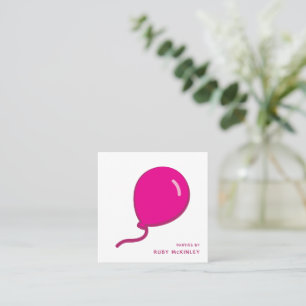 Ballon-Geschäft-Logo QR-Code Quadratische Visitenkarte