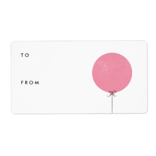 Ballon-Geschenk-Umbau-Aufkleber - Rose