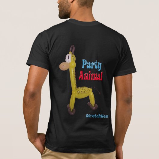 Ballon-Giraffe - Party-Tier T-Shirt (Rückseite)