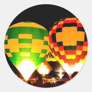 Ballon-Glühen Runder Aufkleber